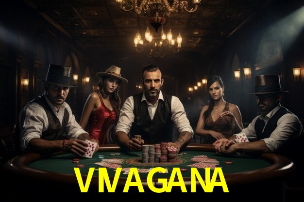 Una escena digital vívida inspirada en casino con VIVAGANA mostrado prominentemente, luces brillantes, fichas, cartas y acentos dorados.
